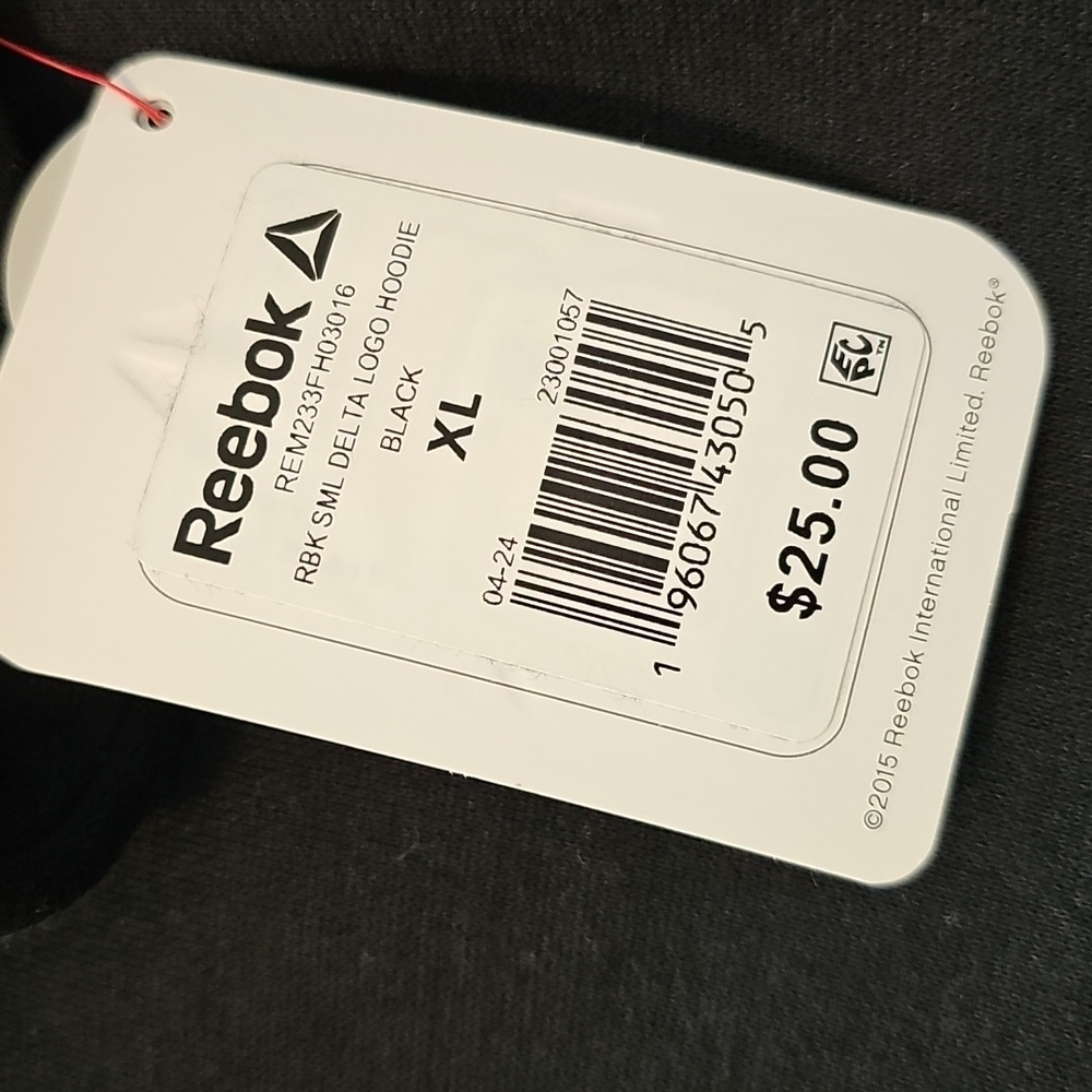 💲⬇️NWT | Unisex Reebok Men's Black Hoodie XL - Picture 4 of 7